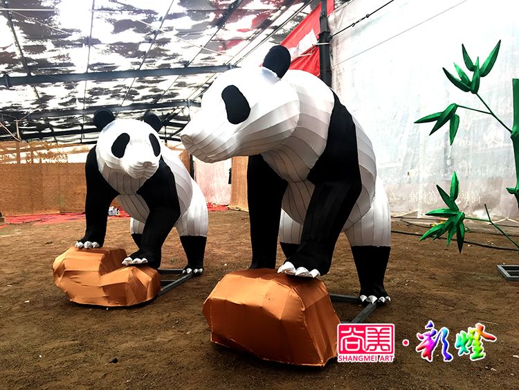 熊貓立體造型彩燈